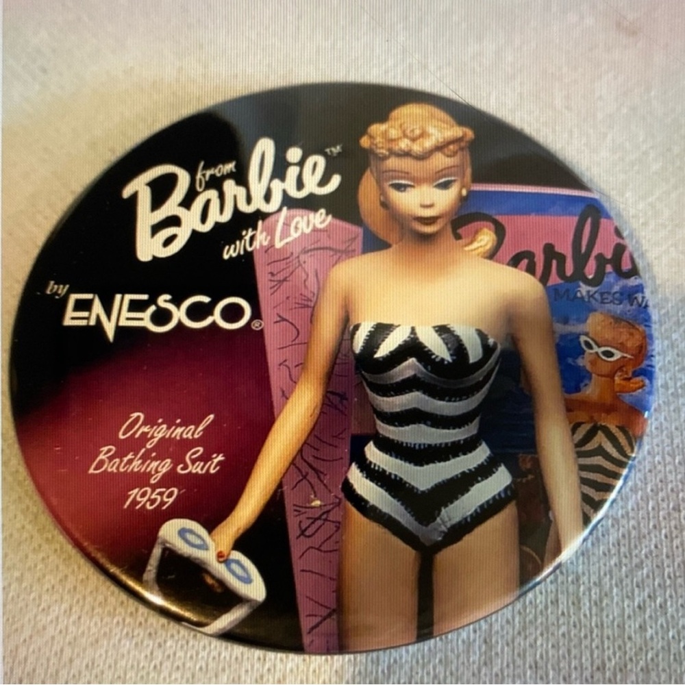 Enesco Black and White bathing suit pin 90’s